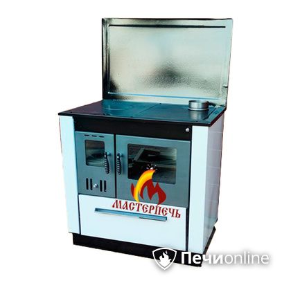 Отопительно-варочная печь МастерПечь ПВ-07 экстра с духовым шкафом 7.2 кВт (белый) в Севастополе